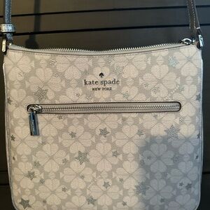 Kate Spade Silver Floral Crossbody Bag